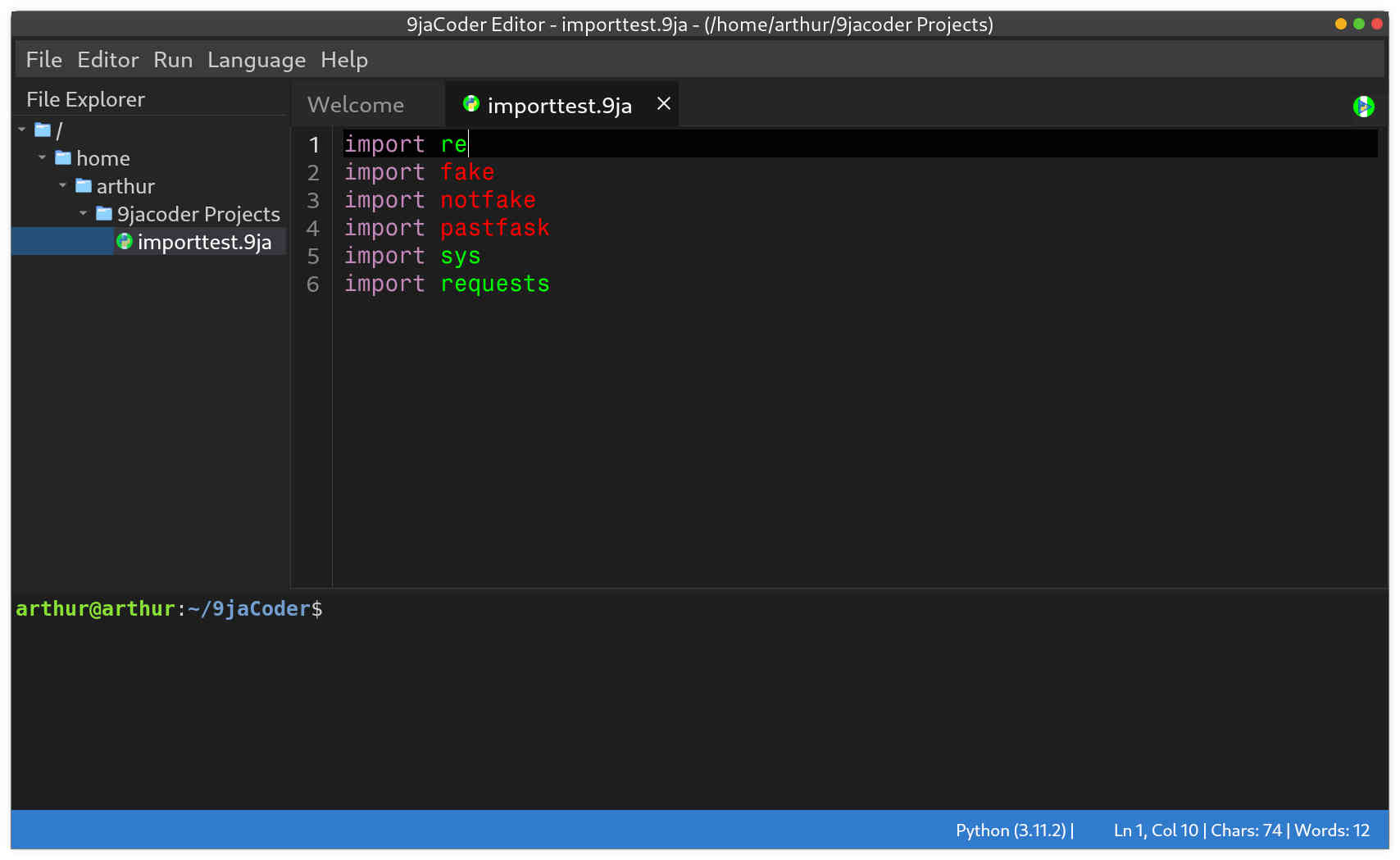 Red Import Highlight